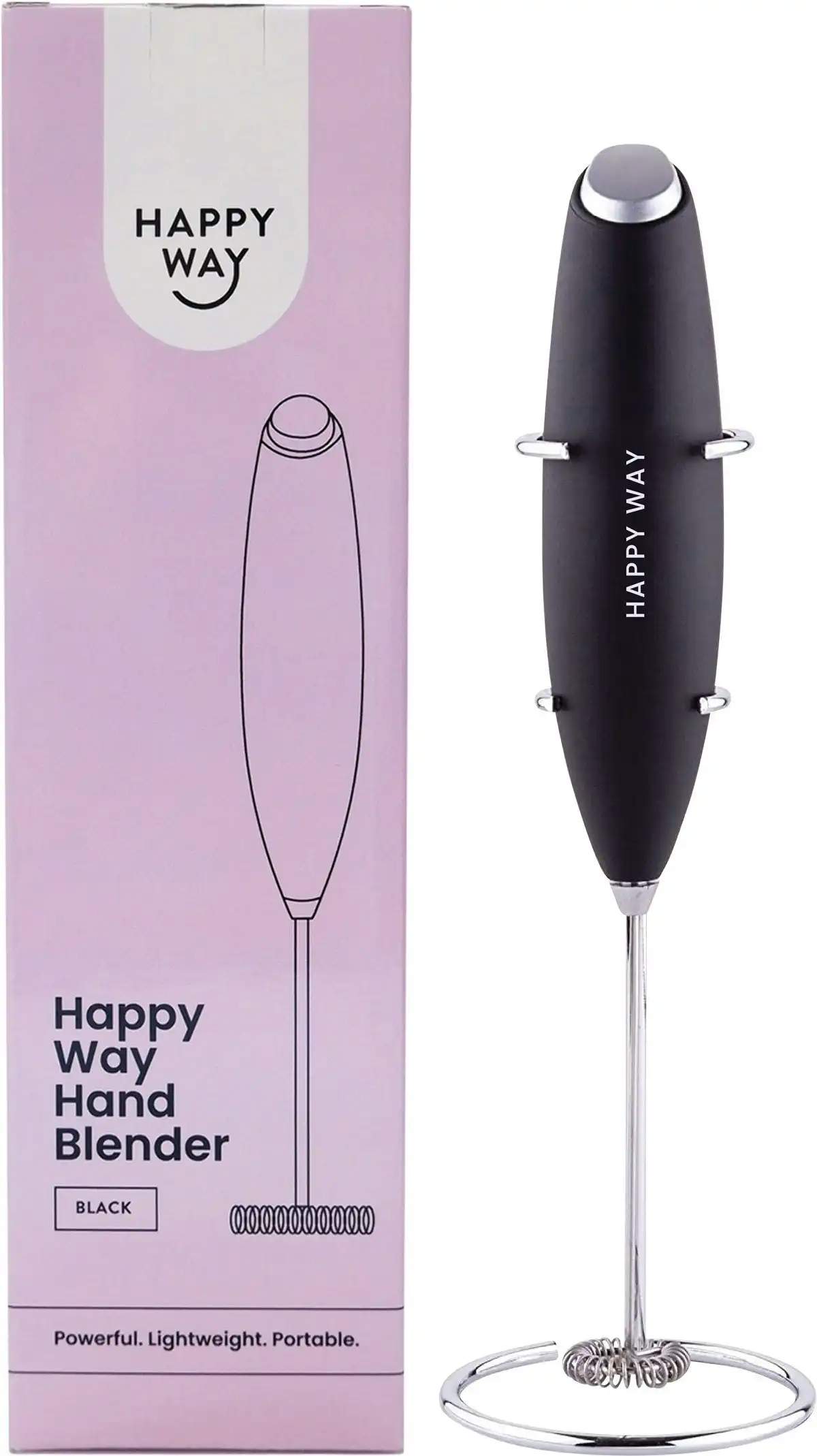 Happy Way Hand Blender Black with Stand