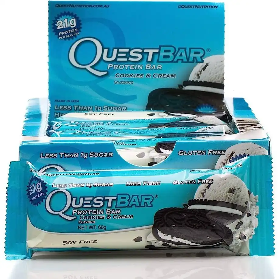 Quest Protein Bar Cookies and Cream 60g 12PK