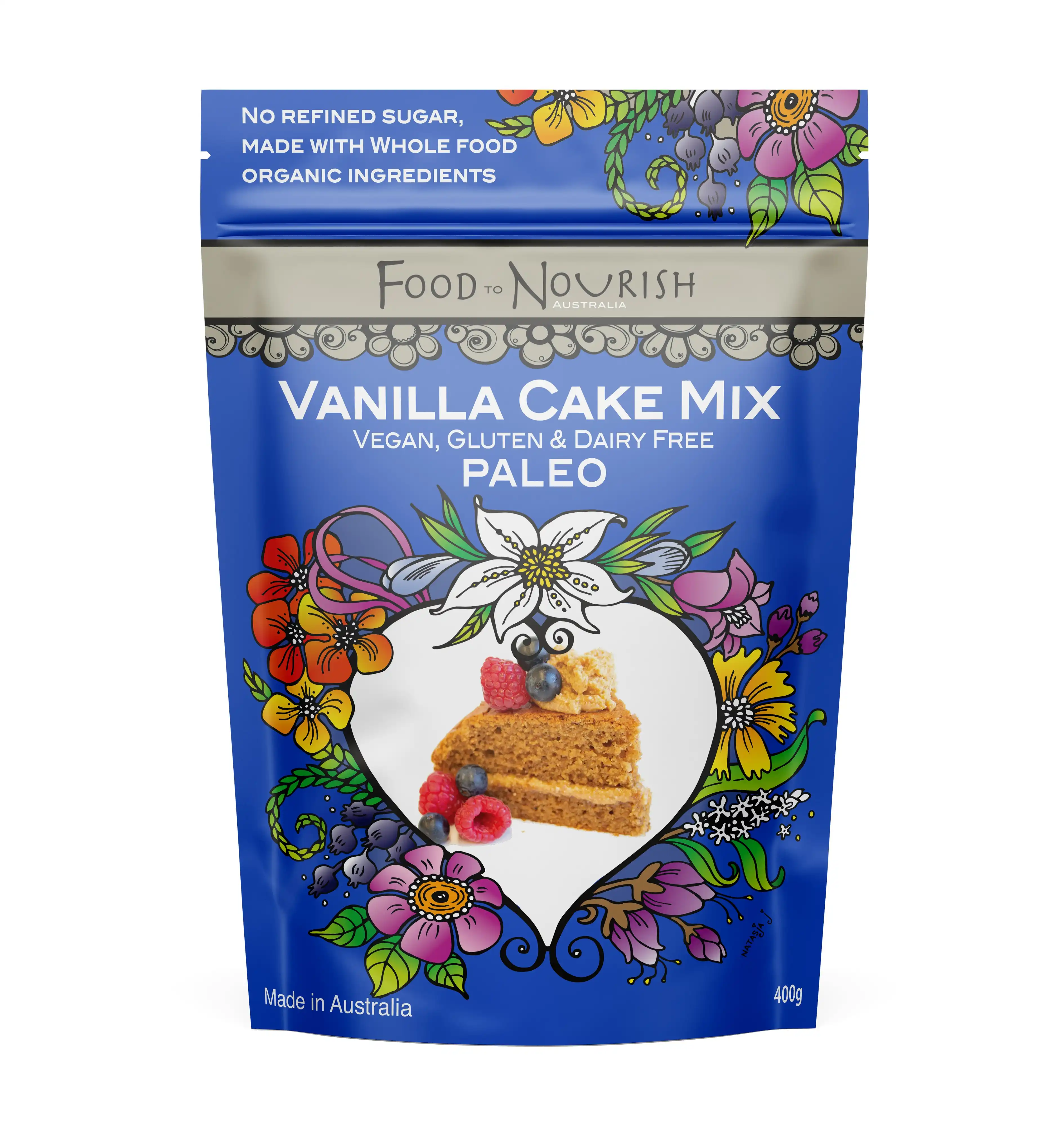 Food to Nourish Vanilla Cake Mix 400g