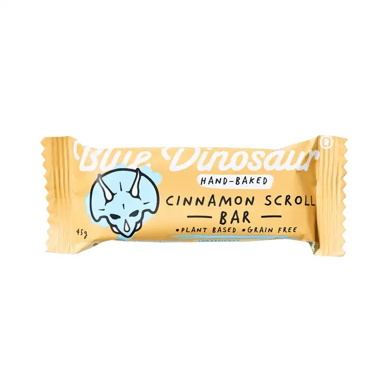 Blue Dinosaur Bar Cinnamon Scroll 45g (Pack of 12)