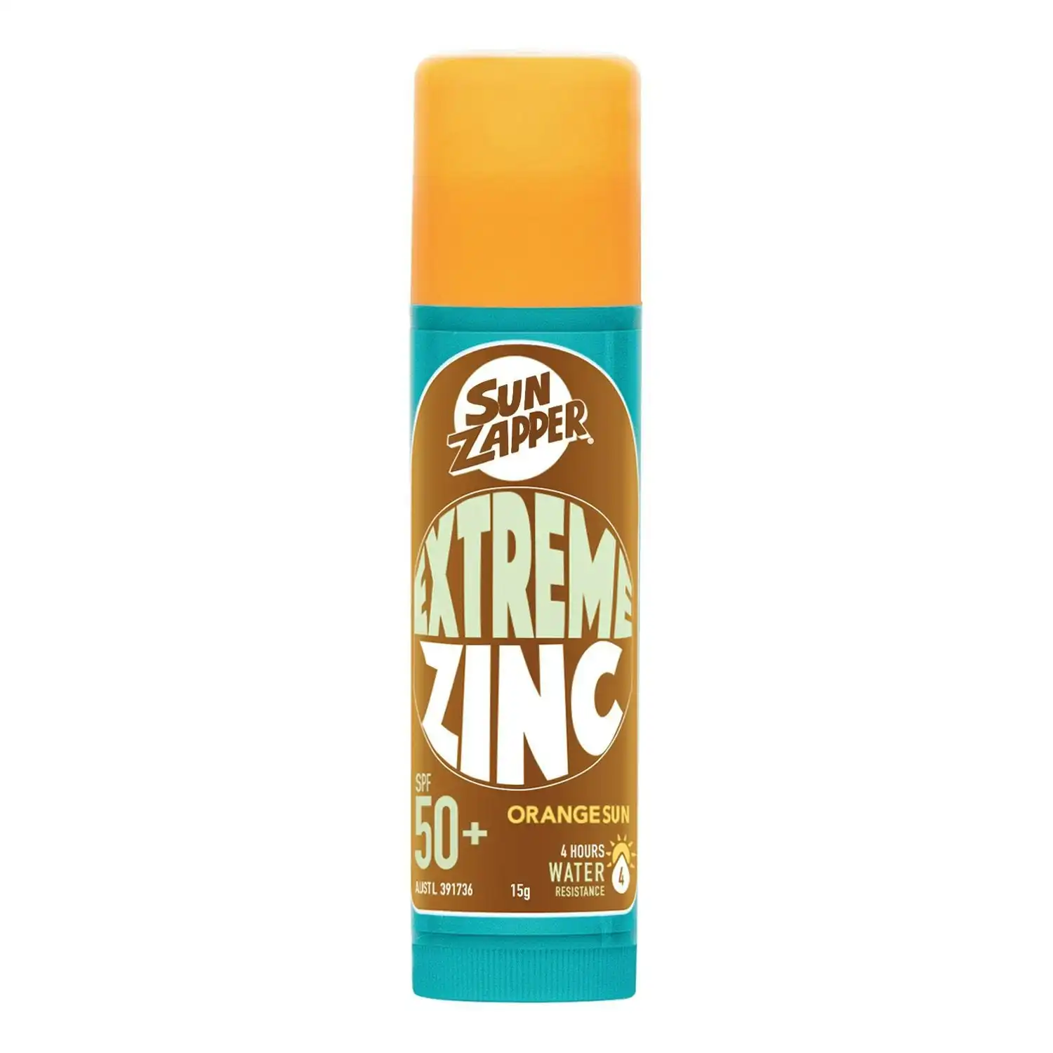 Sun Zapper Extreme Zinc Stick 15g Orange Sun