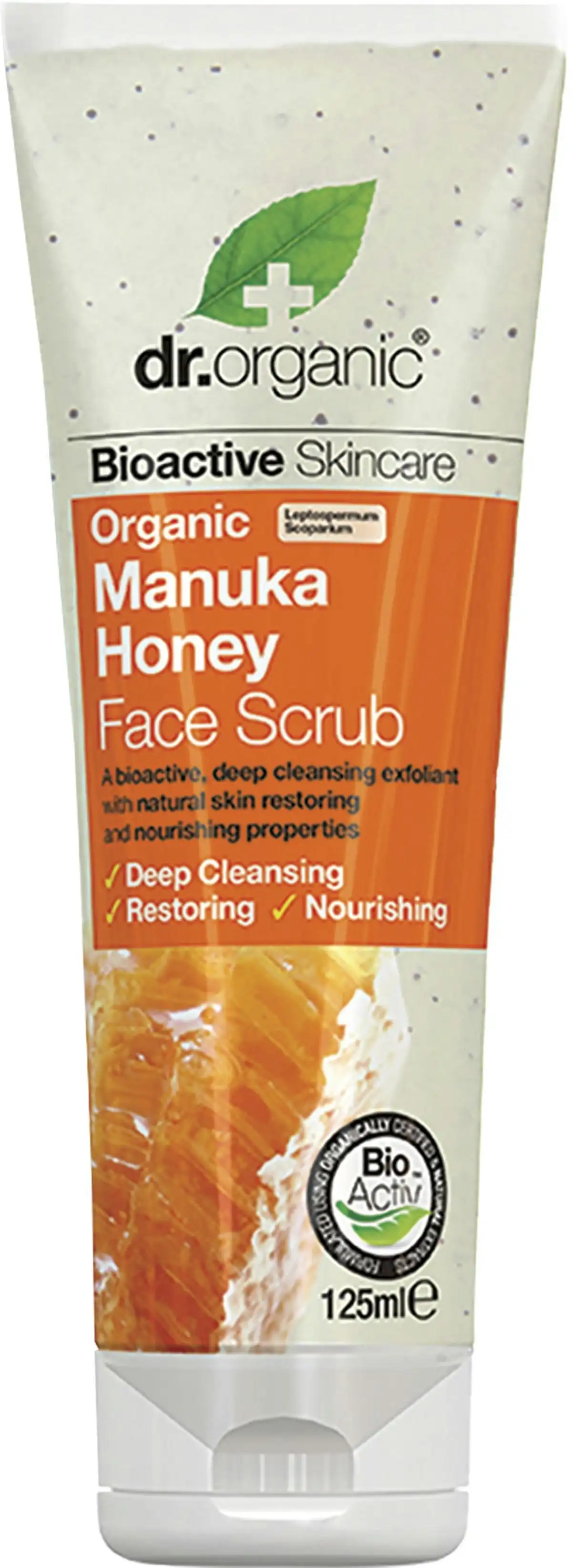 Dr Organic Face Scrub Organic Manuka Honey 125ml