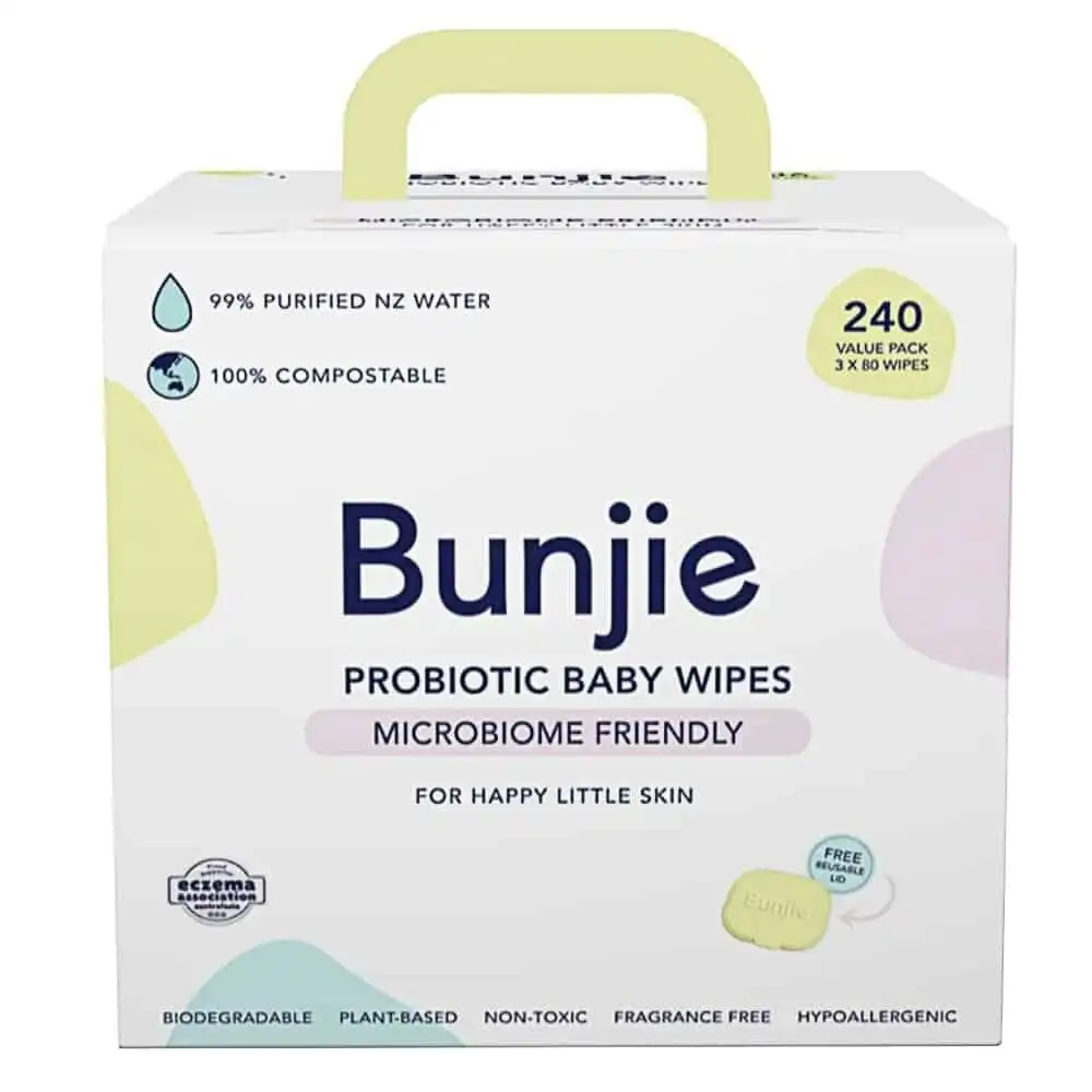 Bunjie Probiotic Baby Wipes (3 X 80) 240s