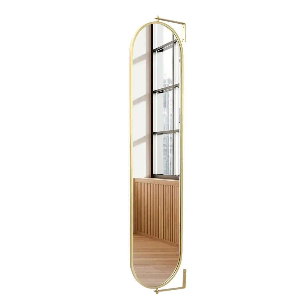 Yezi Wall Mirror 360° Swivel Full Length Makeup Mirrors Oval Frame Home Decor