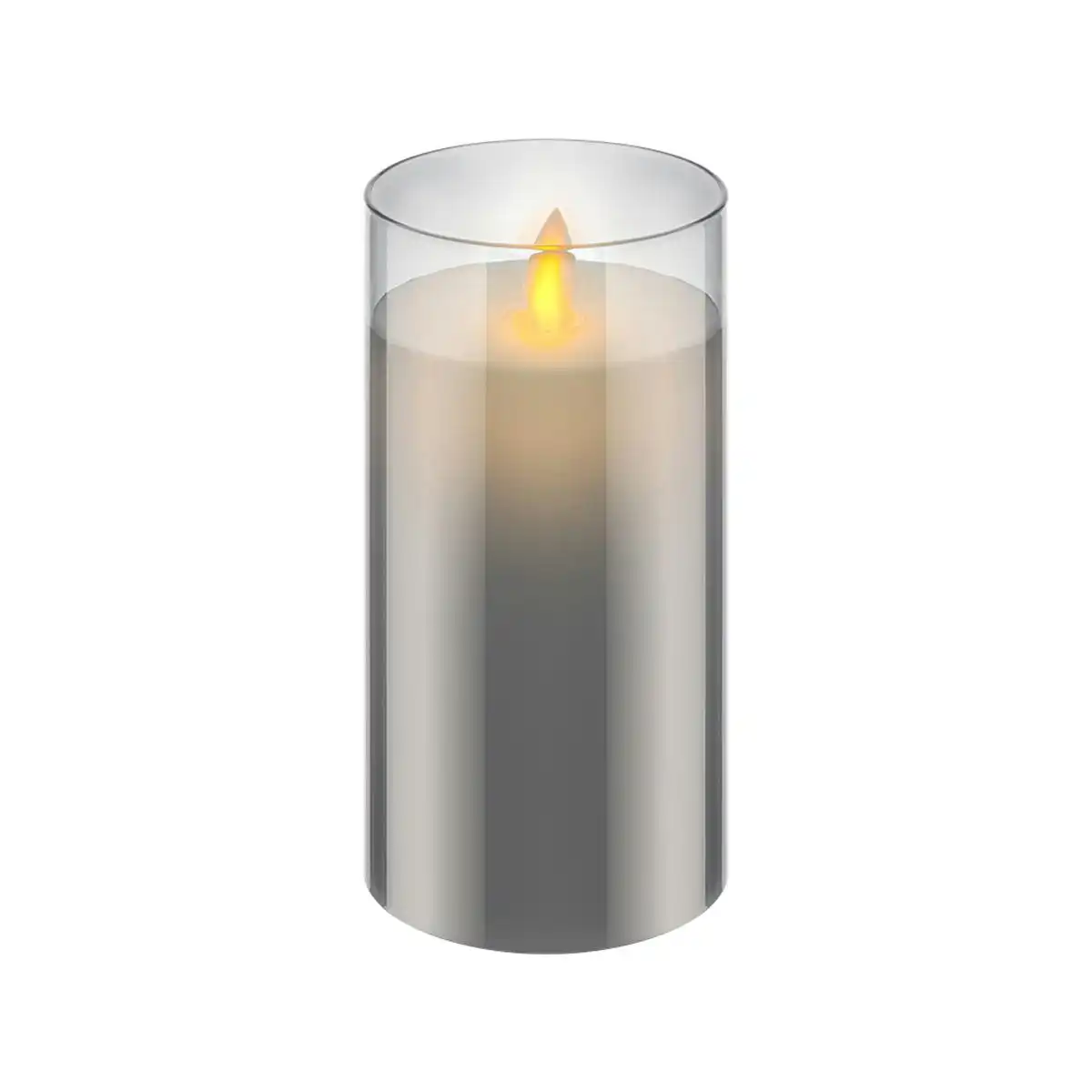 Goobay LED Wax Candle in Glass - 7.5 x 15 cm