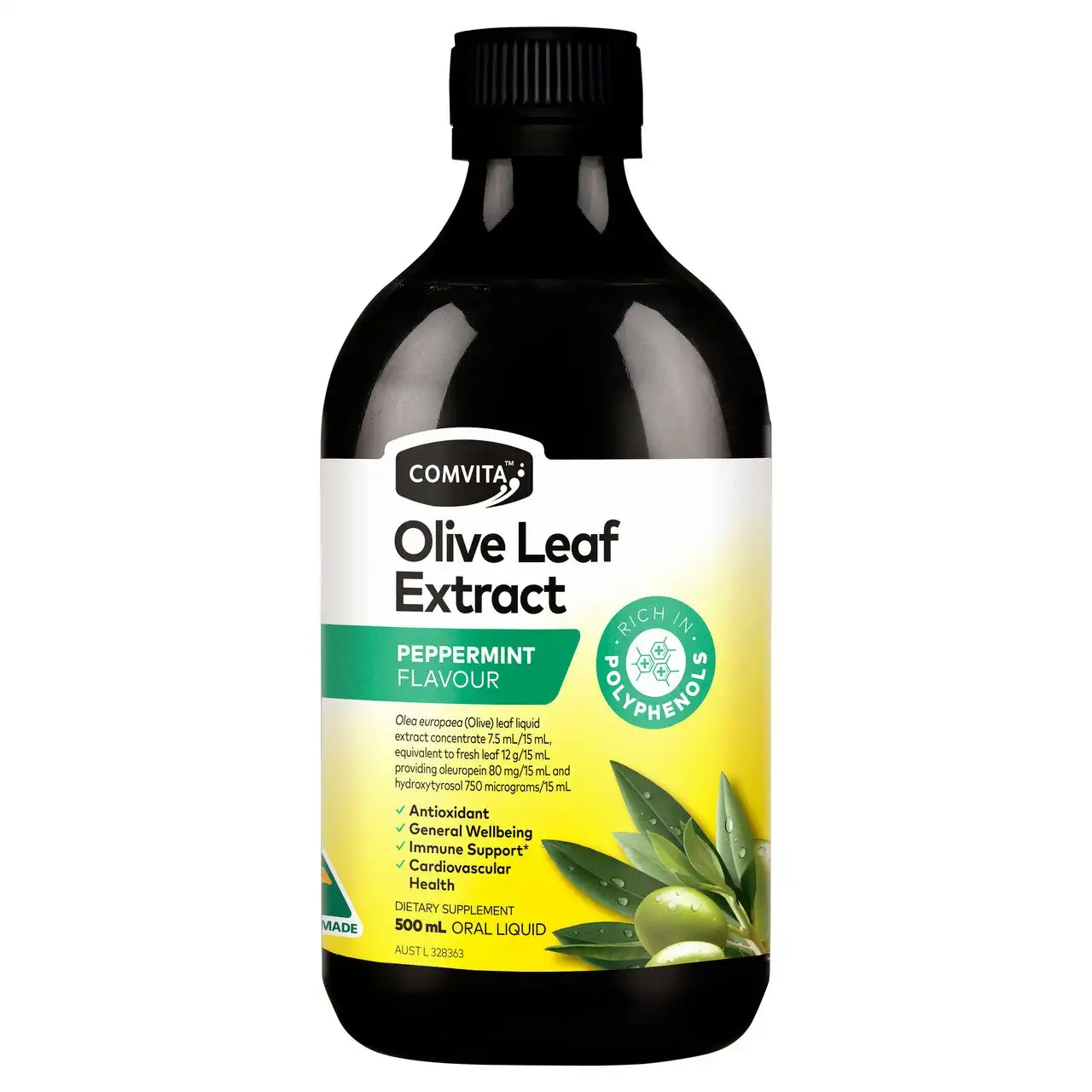 Comvita Olive Leaf Extract Peppermint Flavour 500mL