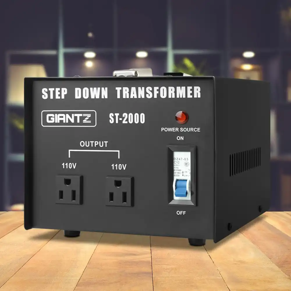 Giantz Step Down Transformer 2000W 240V TO 110V Stepdown Voltage Converter AU-US