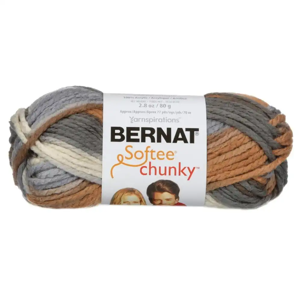 Bernat Softee Chunky Yarn Crochet & Knitting Yarn, 3ply - 80g Acrylic Yarn