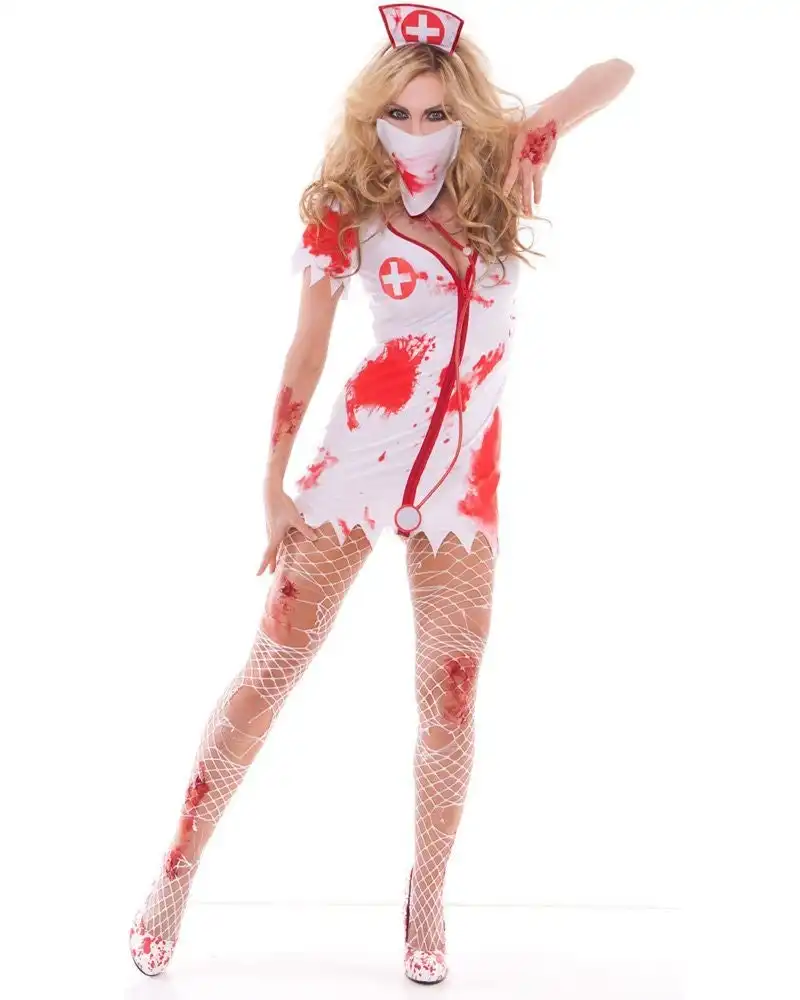 Zombie Nurse Fancy Dress Womens Costume