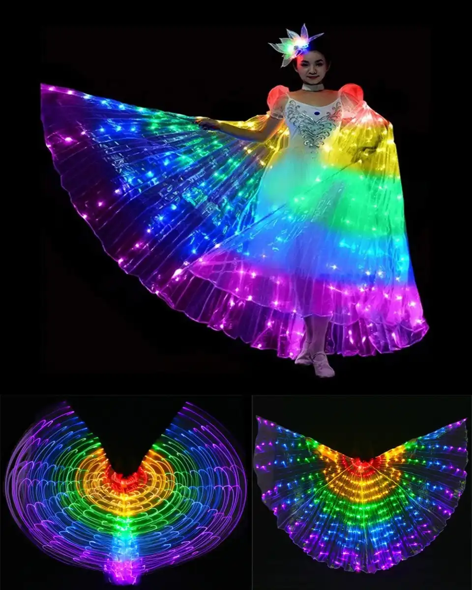 Light Up Rainbow LED Butterfly Wings