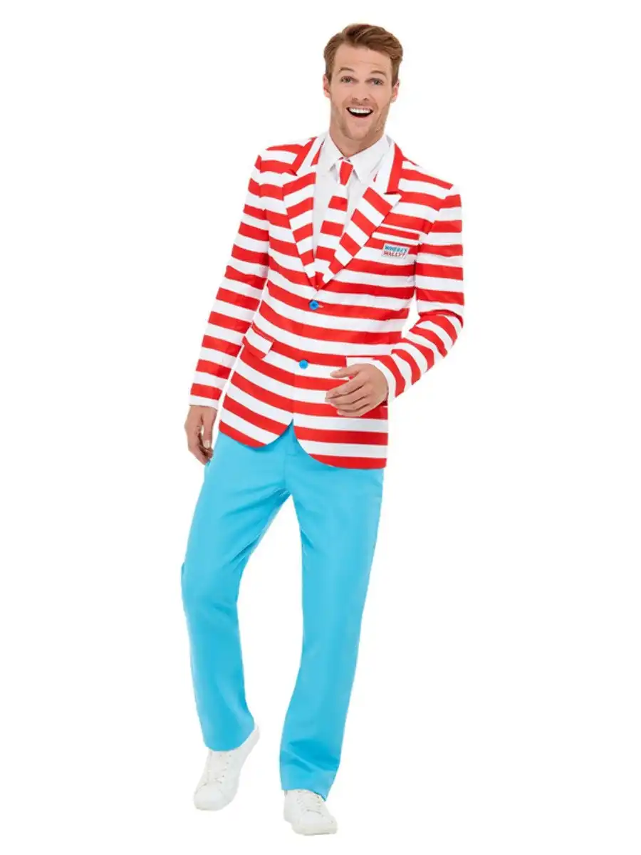 Deluxe Where's Wally Mens Suit Costume