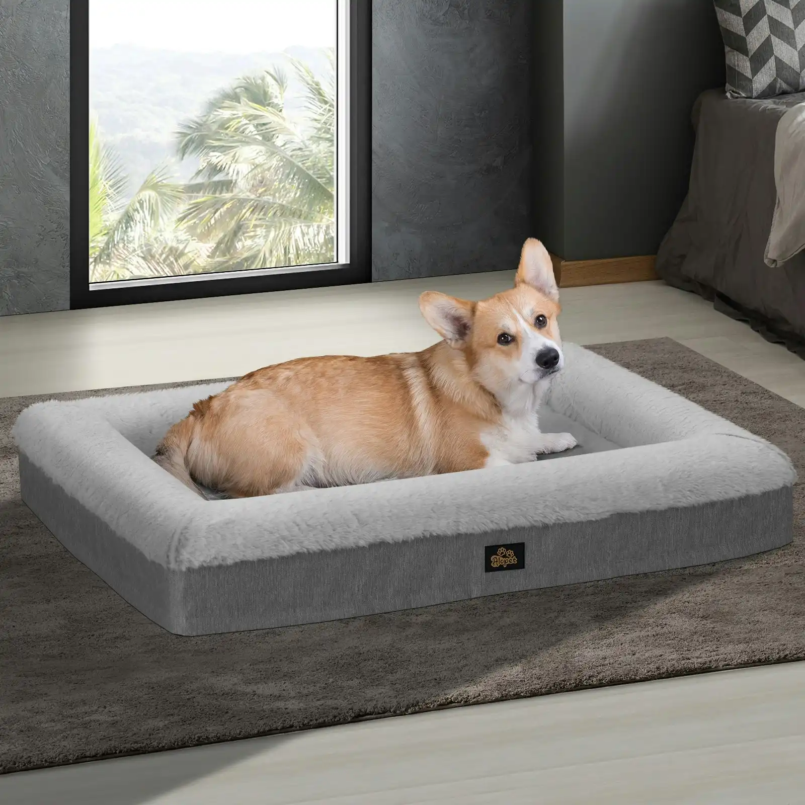 Alopet Orthopedic Dog Sofa Beds Pet Calming Mat Washable Removable Large
