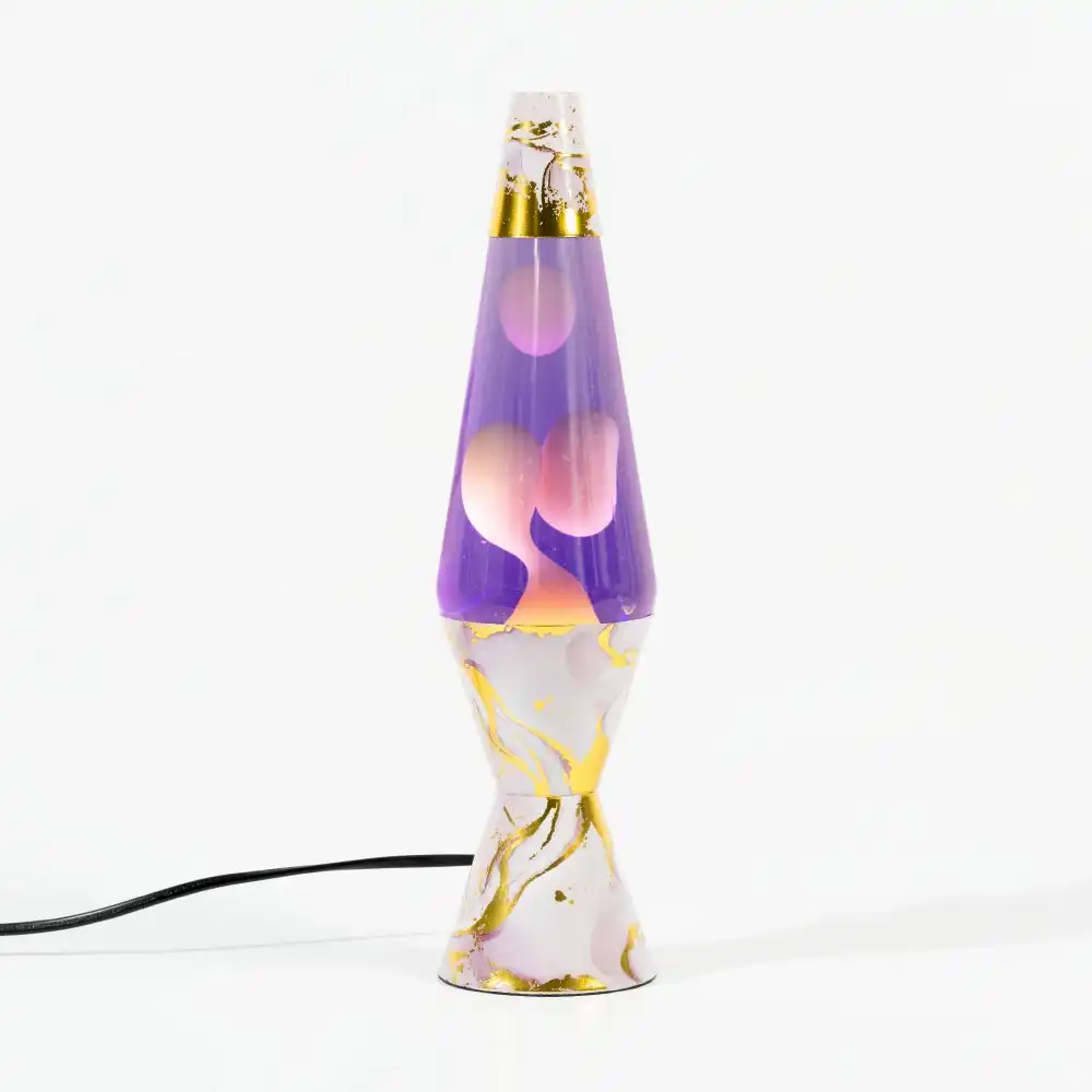 Marble Pink and Purple Lava Lamp