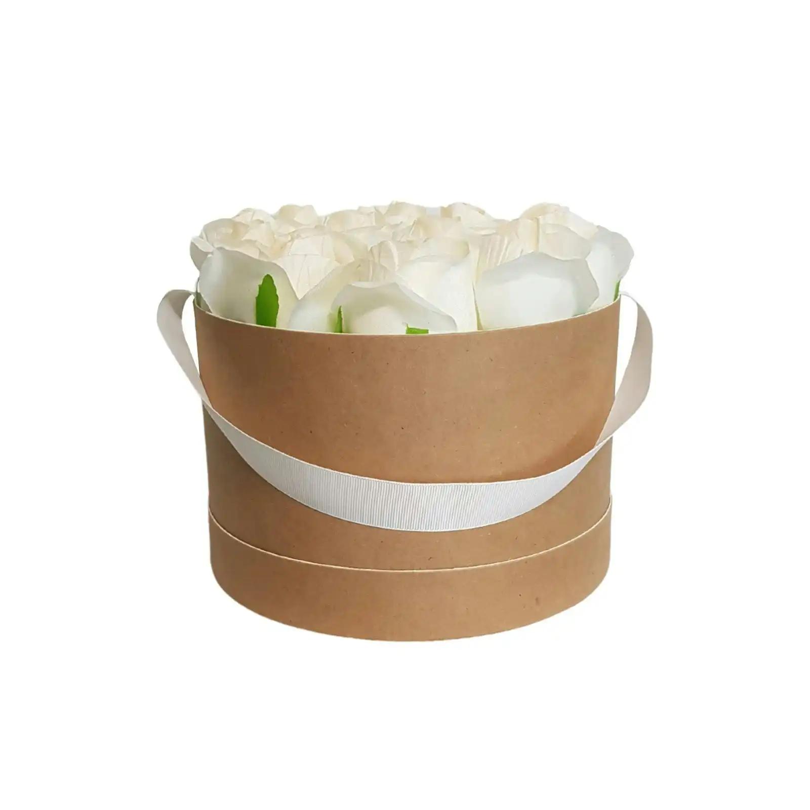 Artificial Flower - Rose Gift Box - White 17cm