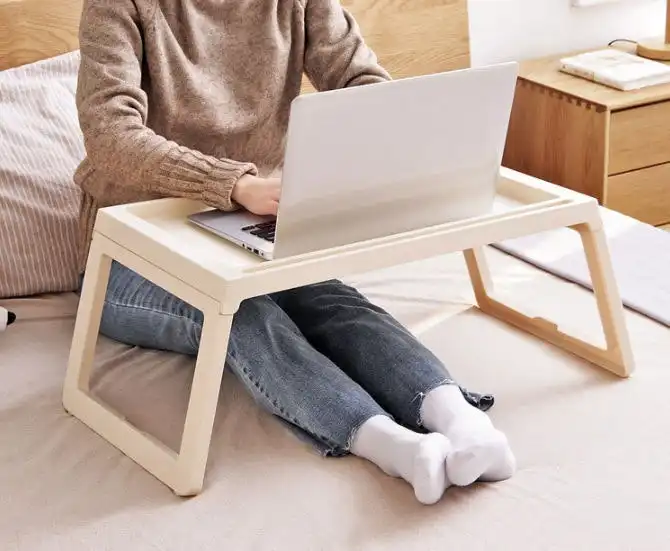 Carla Home Multifunction Laptop Bed Desk with foldable legs for Home Office (White)
