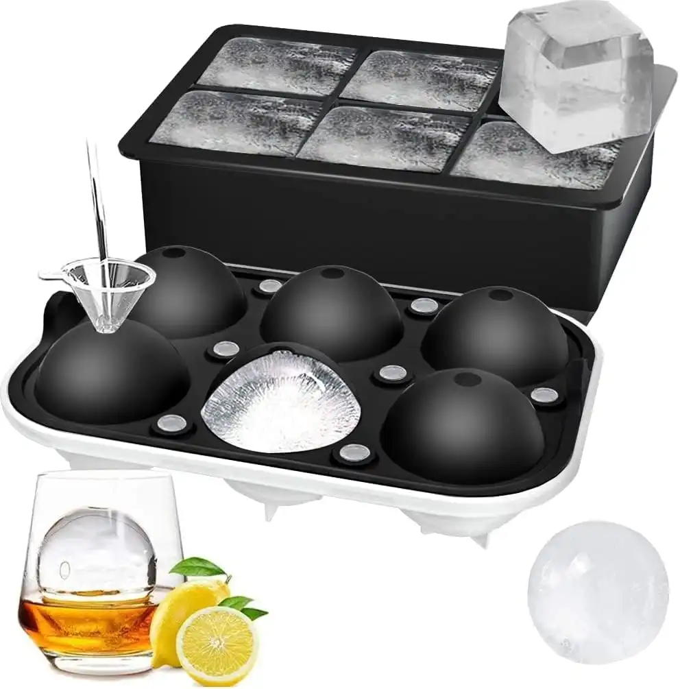 2 pack Ice Cube Trays Whiskey Ice Ball Mold
