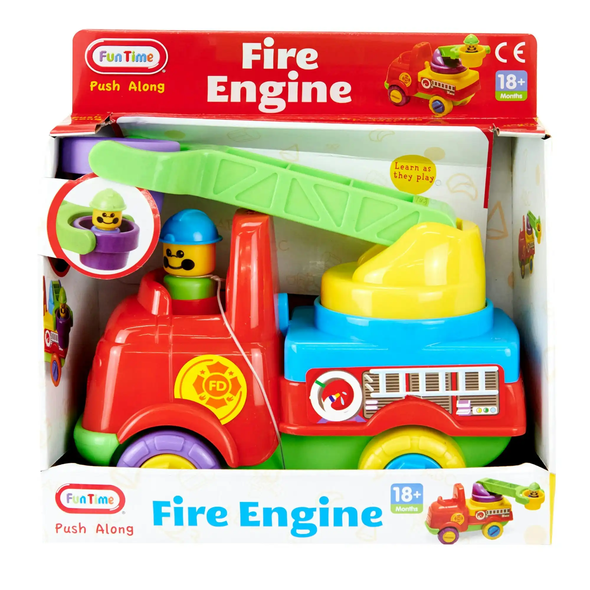 Funtime Push Along Fire Engine