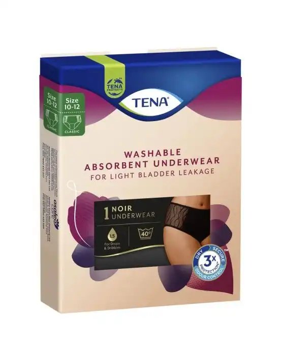 TENA Washable Absorbent Underwear Classic Size 10-12