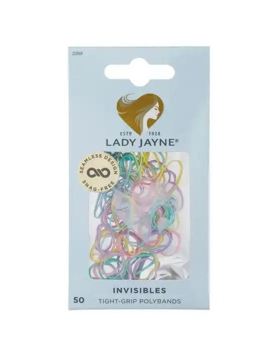 Lady Jayne Pastel Snagless Small Elastomer Elastics 50 Pack