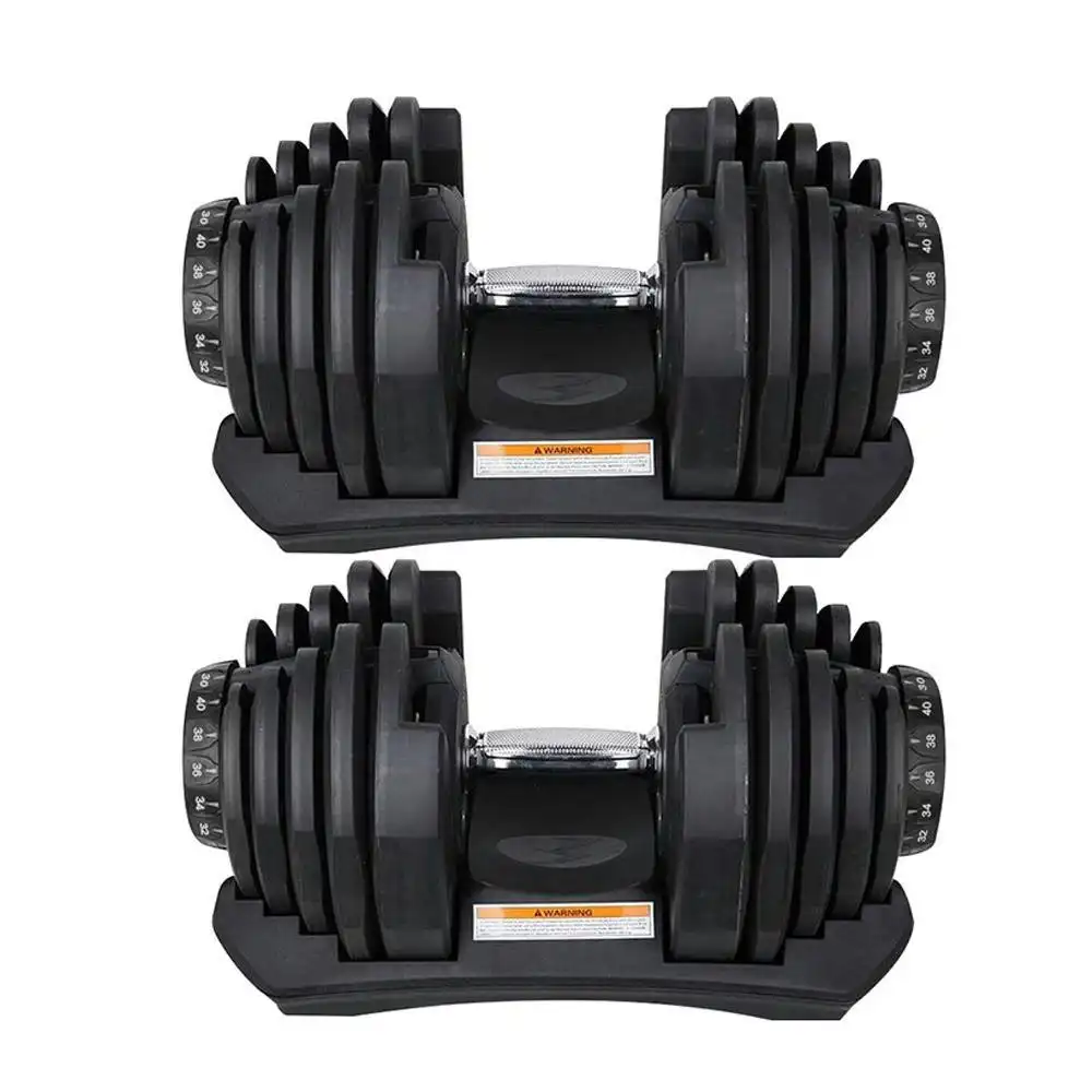 JMQ Fitness 2x40kg Adjustable Dumbbell Home GYM Exercise Equipment Weight Fitness