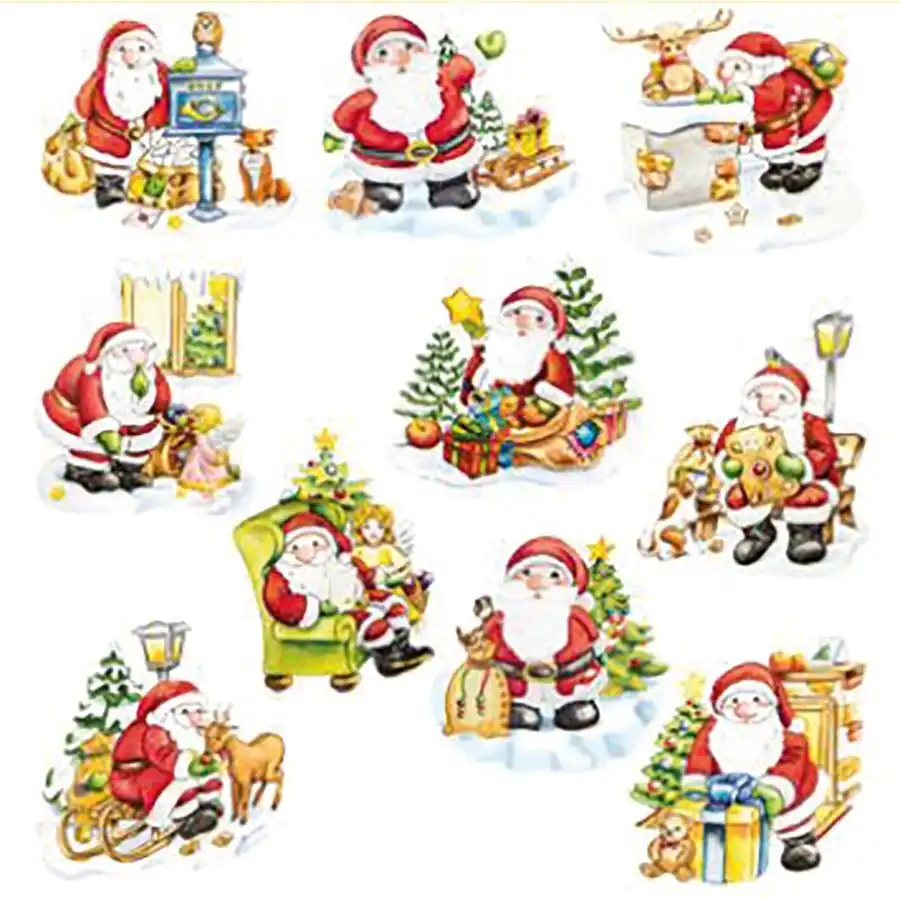 Easy 3D Happy Santa Card Toppers- Paper Crafts