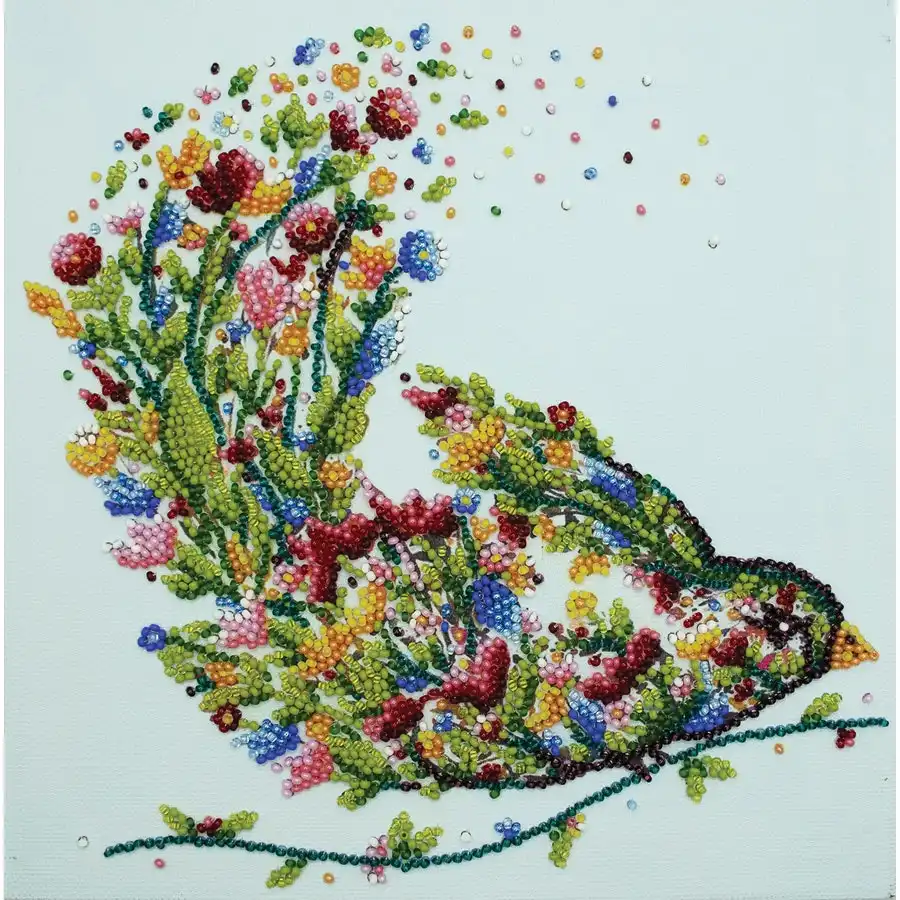A Singing Bird Bead Embroidery- Needlework