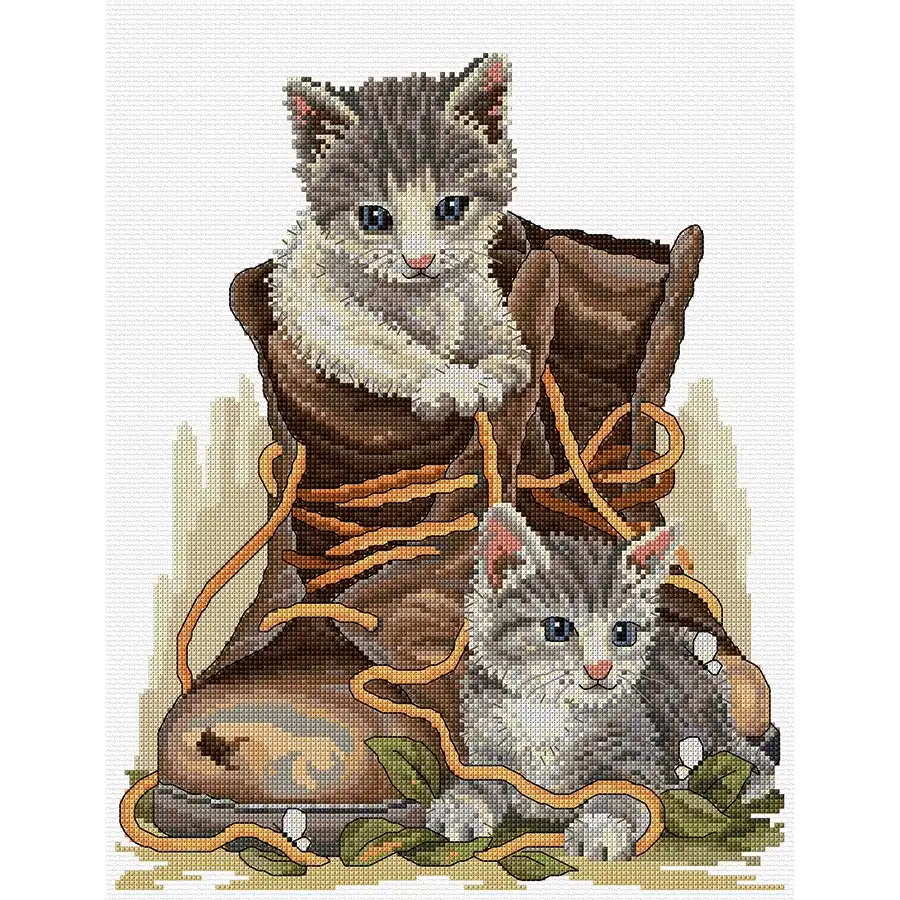 Puss in Boots Counted Cross Stitch Chart- Needlework