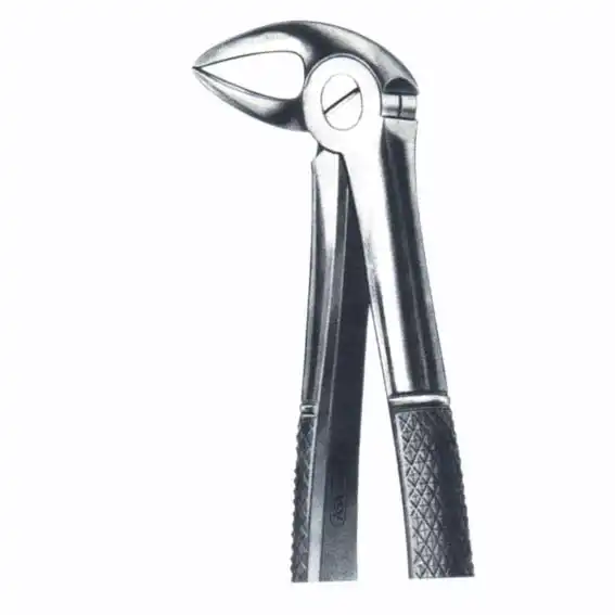 Adler Dental Extracting Forceps, No. 33, Lower Root, Stainless Steel