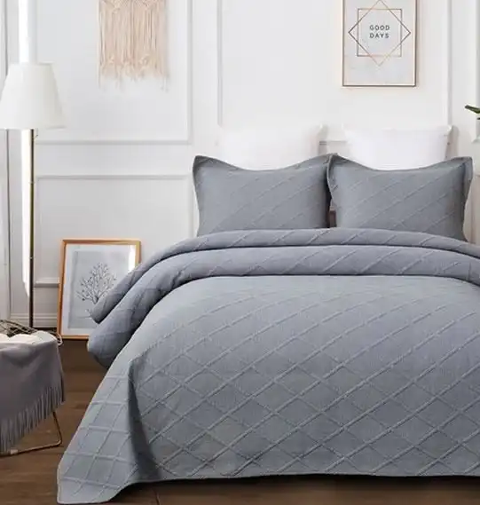 Misty Grey Bedspread set by Classic Quilts