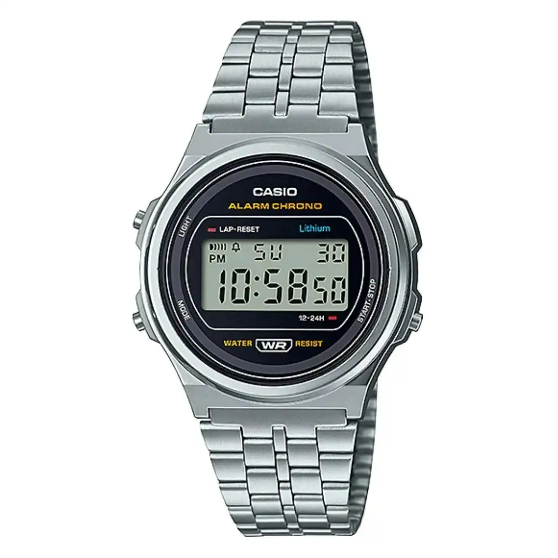 Casio Vintage Digital Silver Watch A171WE-1ADF