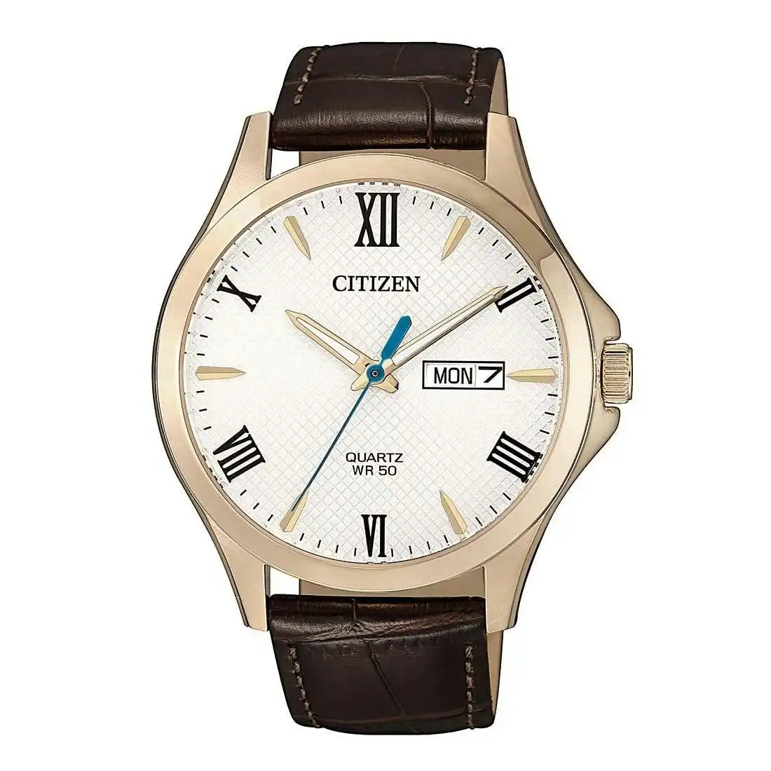 Citizen White Brown Leather Watch BF2023-01A