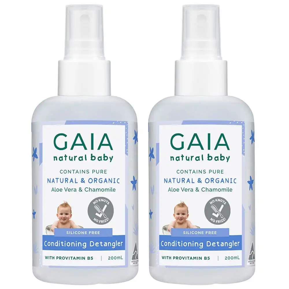 Gaia 200ml Organic Baby/Kids/Toddlers Conditioning Detangler Vegan Friendly