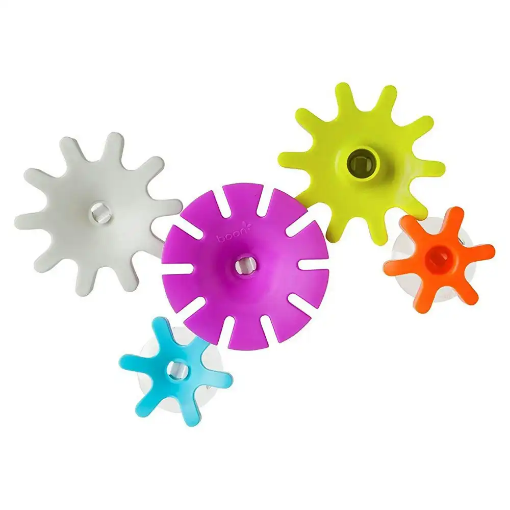 Boon 5pc Cogs Building Gears Bath Time Floating/Suction Toys for Baby/Kids Play