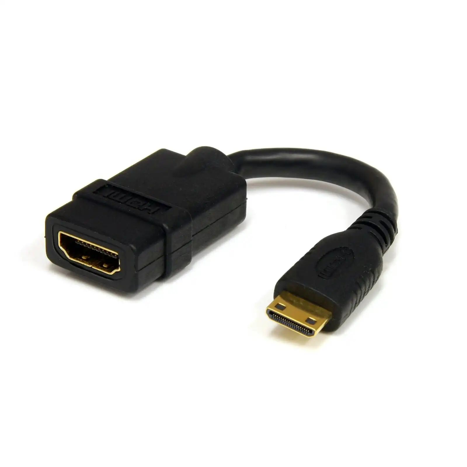 Star Tech 5in Female HDMI to Male Mini HDMI Adapter Cable for Camera to Display