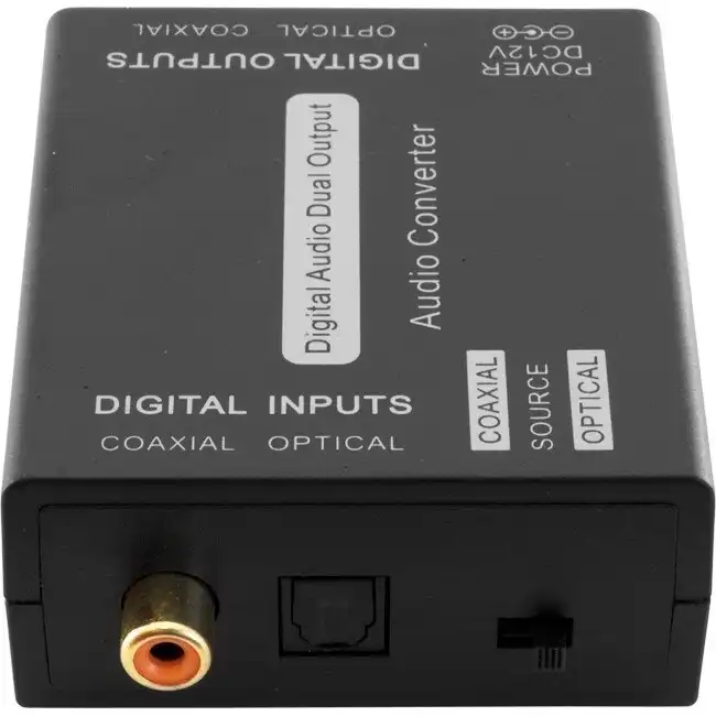Pro2 Optical Toslink Coaxial Dual Digital Audio Converter Multichannel 12V