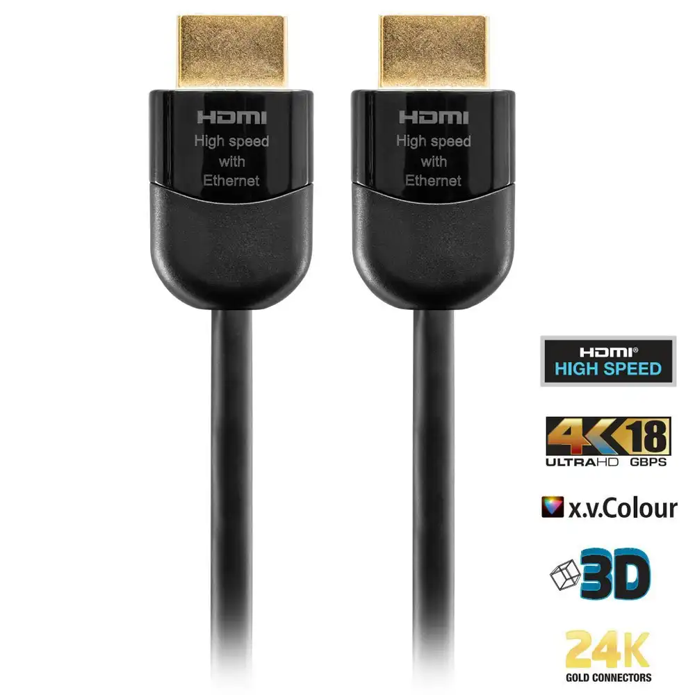 Pro2 HL18G3M Premium 3m  HDMI Lead Cable 4K 2160P HD Ethernet Gold Plated