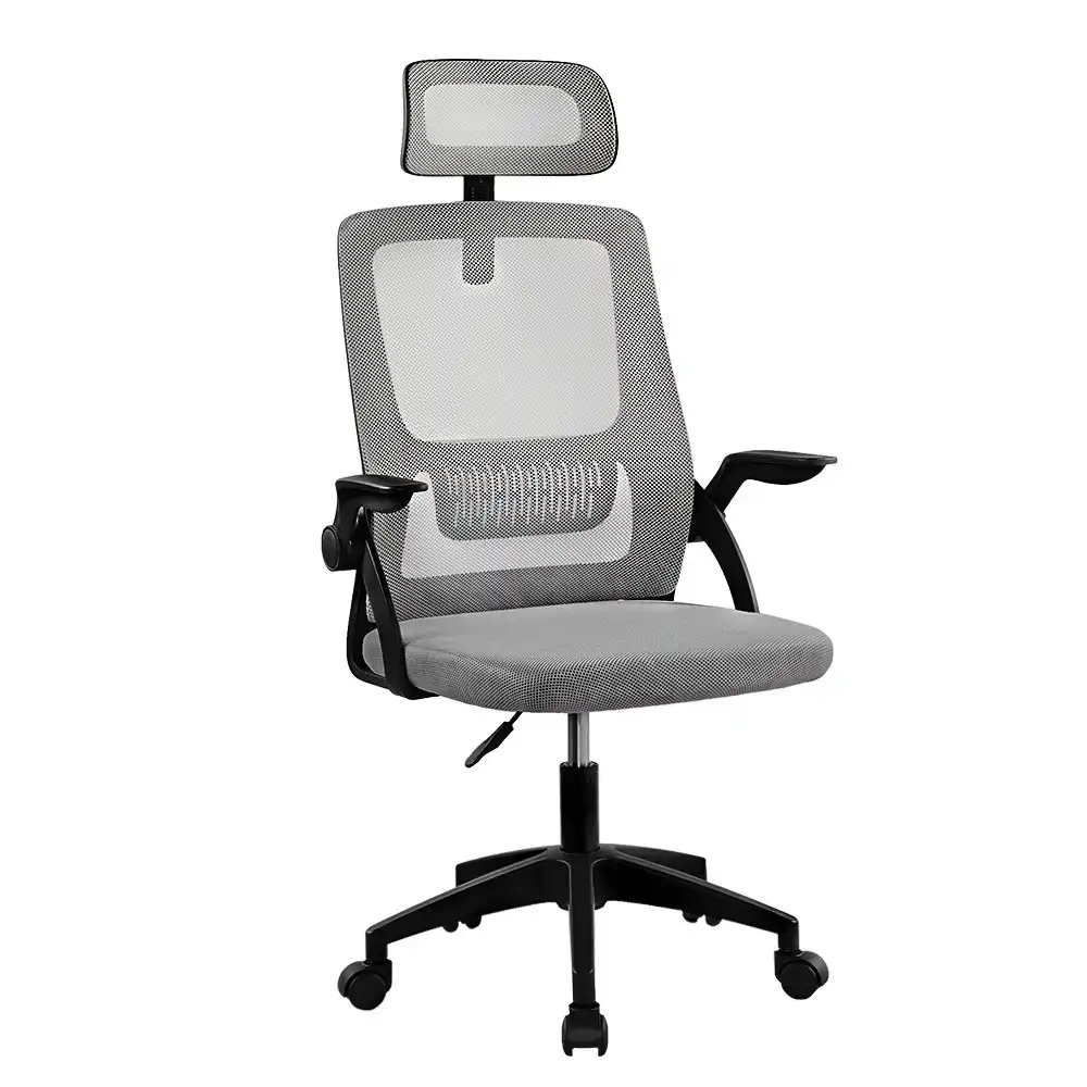 Furb Office Chair Computer Mesh Executive Chairs Study Lifting Seating Headrest Black Grey