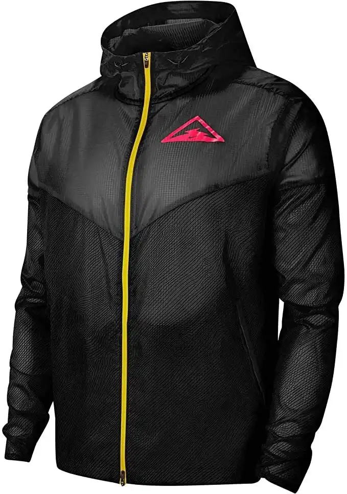 Nike Men's Hooded Trail Running Jacket - Black