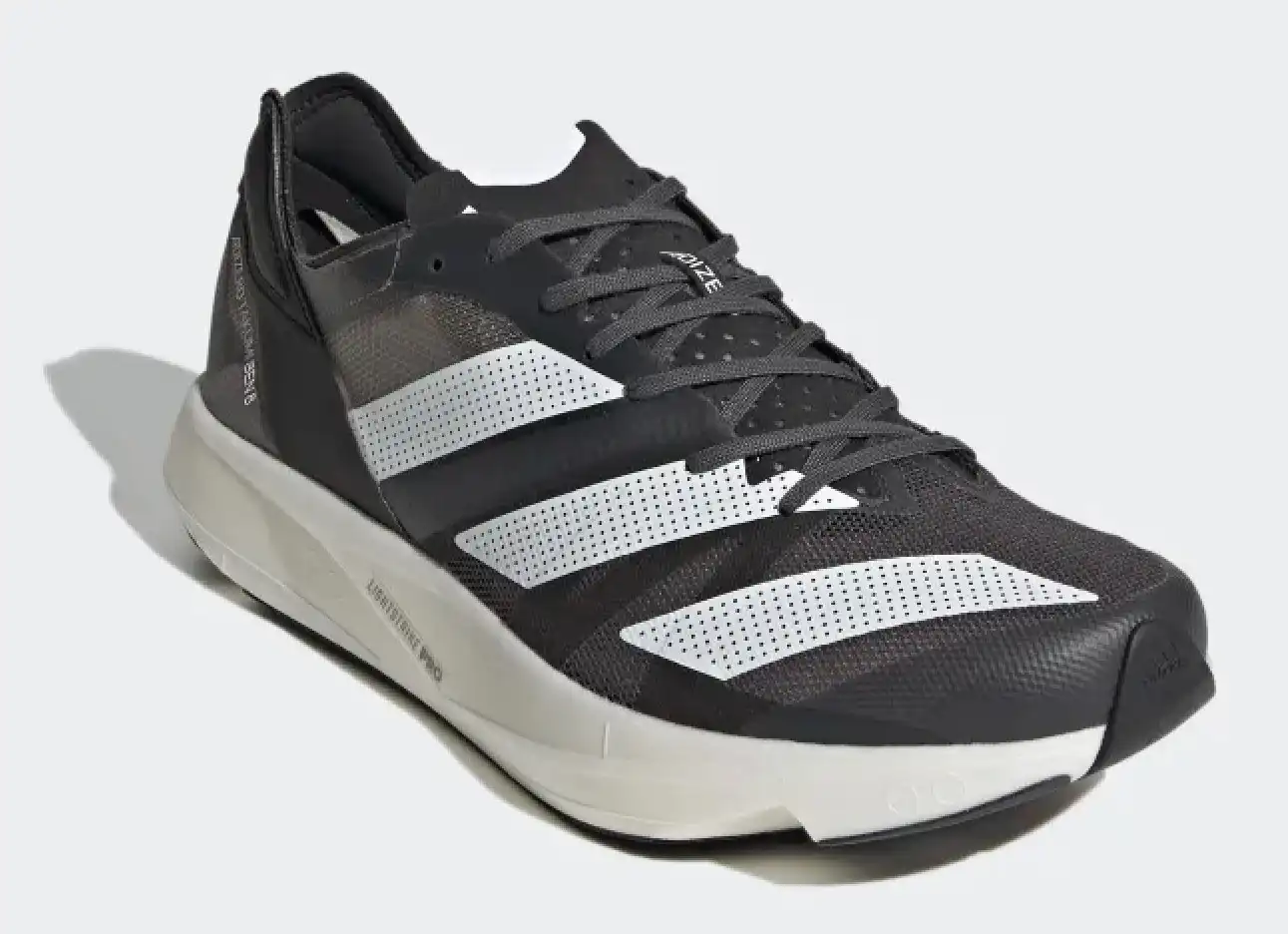 Adidas Men's Adizero Takumi Sen 8 Running Shoe - Grey Six/Cloud White/Core Black