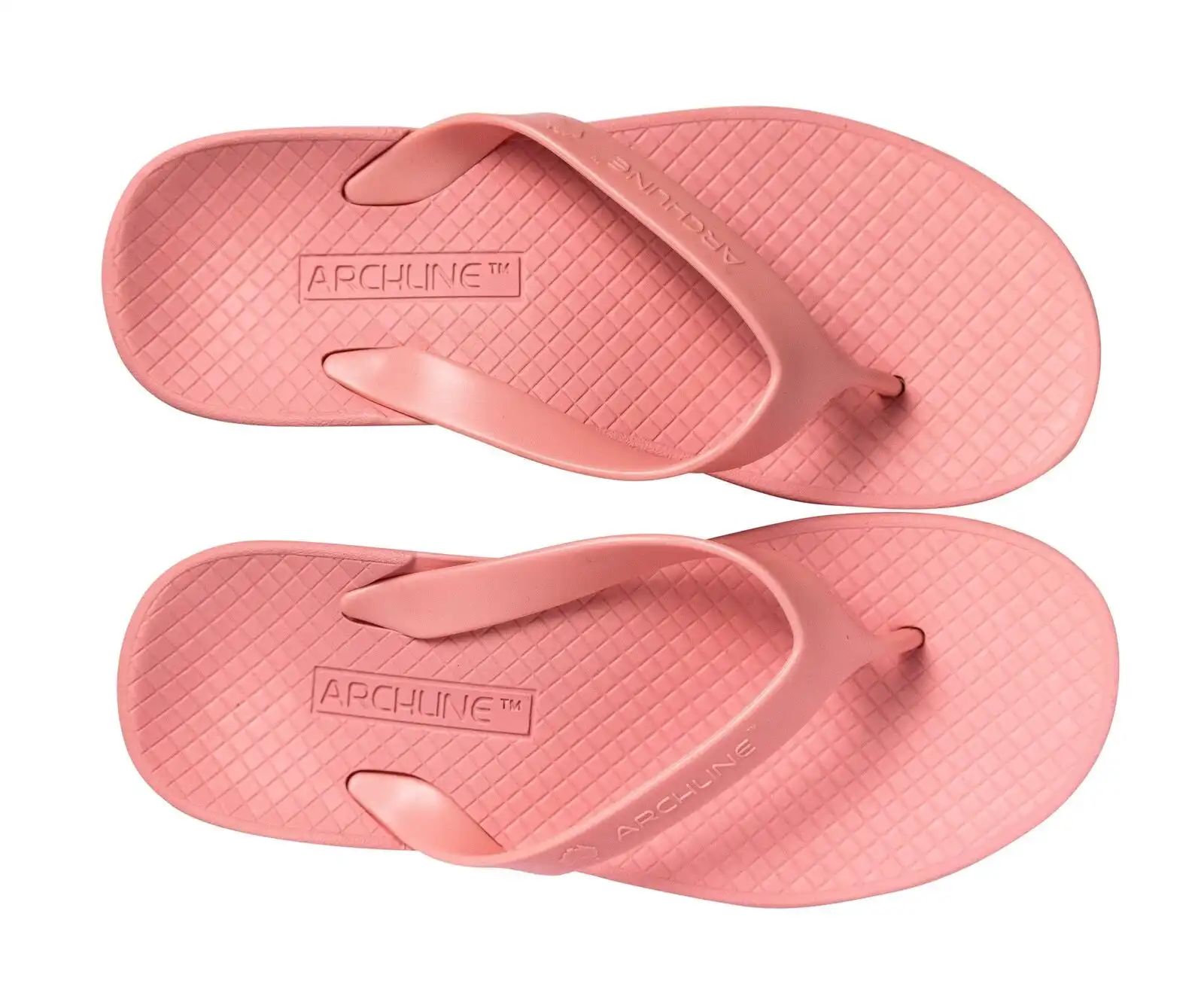 Archline Orthotic Thongs Arch Support Shoes Medical Footwear Flip Flops - Coral Pink