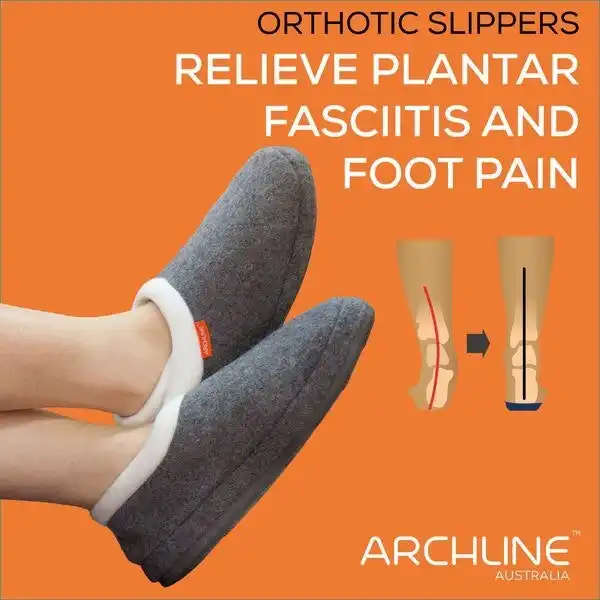 Archline Orthotic Slippers CLOSED Arch Scuffs Medical Pain Relief Moccasins