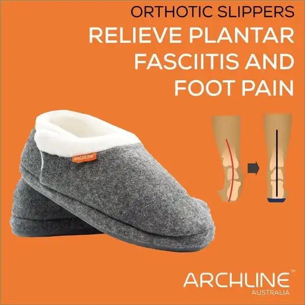 Archline Orthotic Slippers CLOSED Arch Scuffs Medical Pain Relief Moccasins