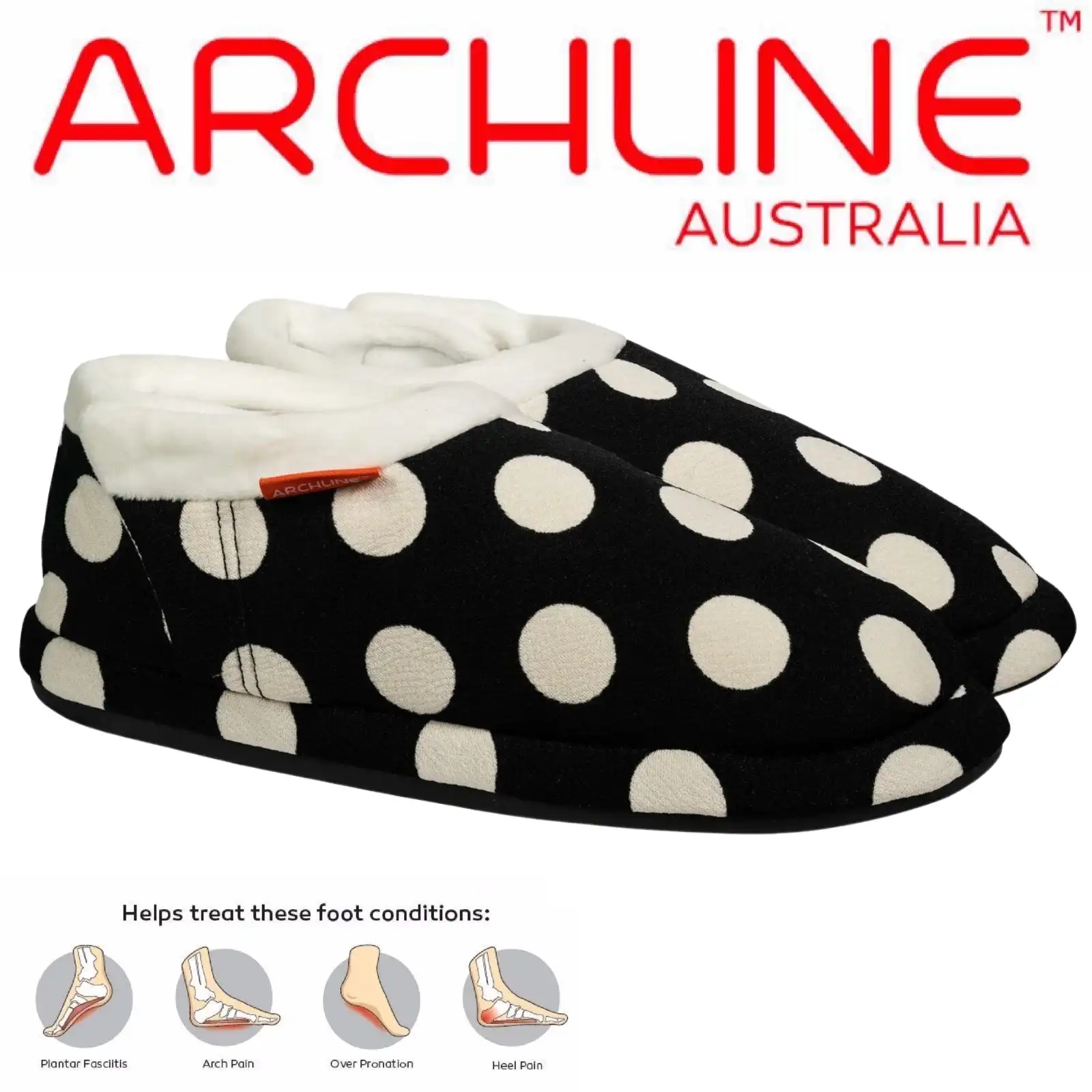 Archline Orthotic Slippers CLOSED Arch Scuffs Medical Pain Moccasins Relief