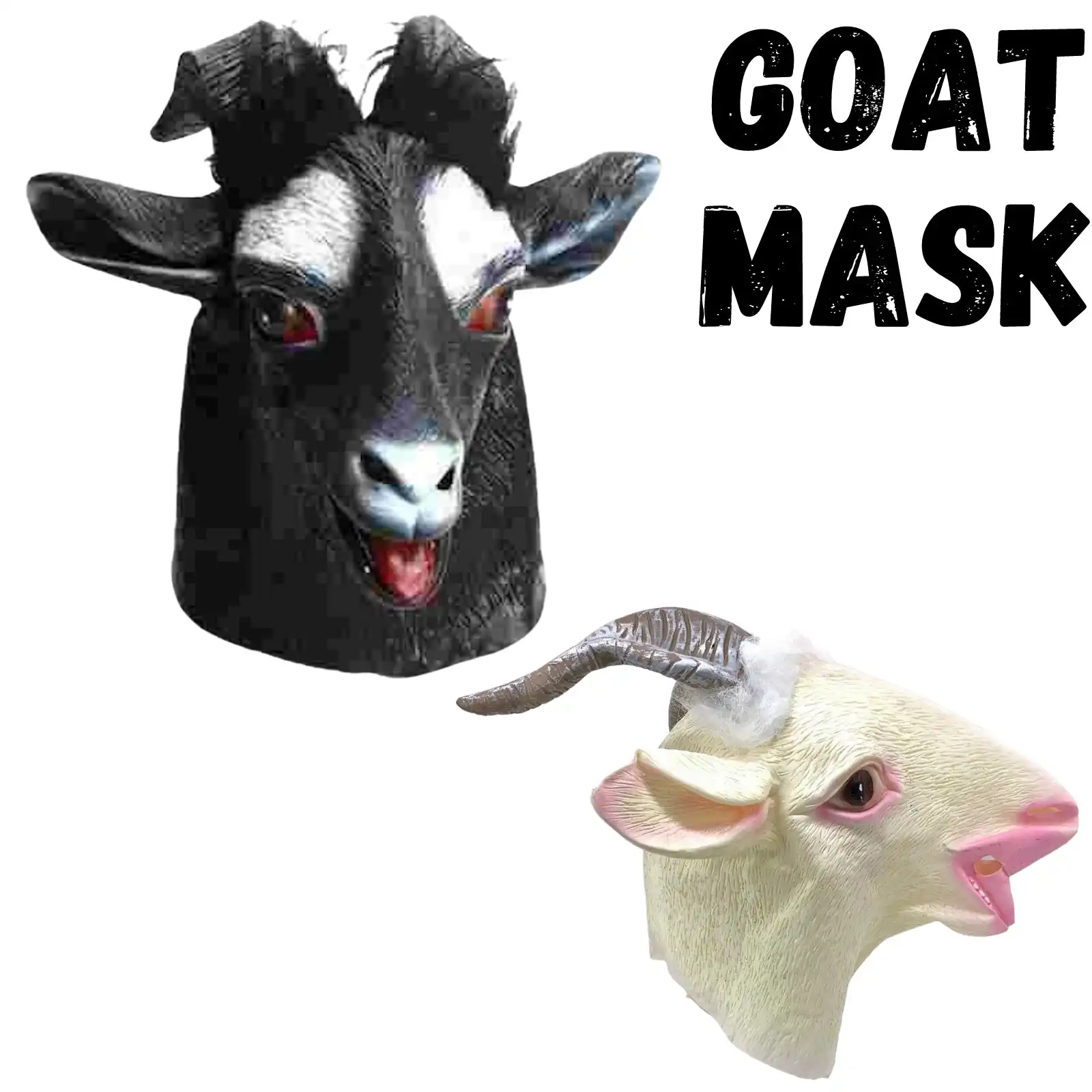 GOAT RUBBER MASK Latex Head Face Halloween Costume Party Animal Cosplay Sheep