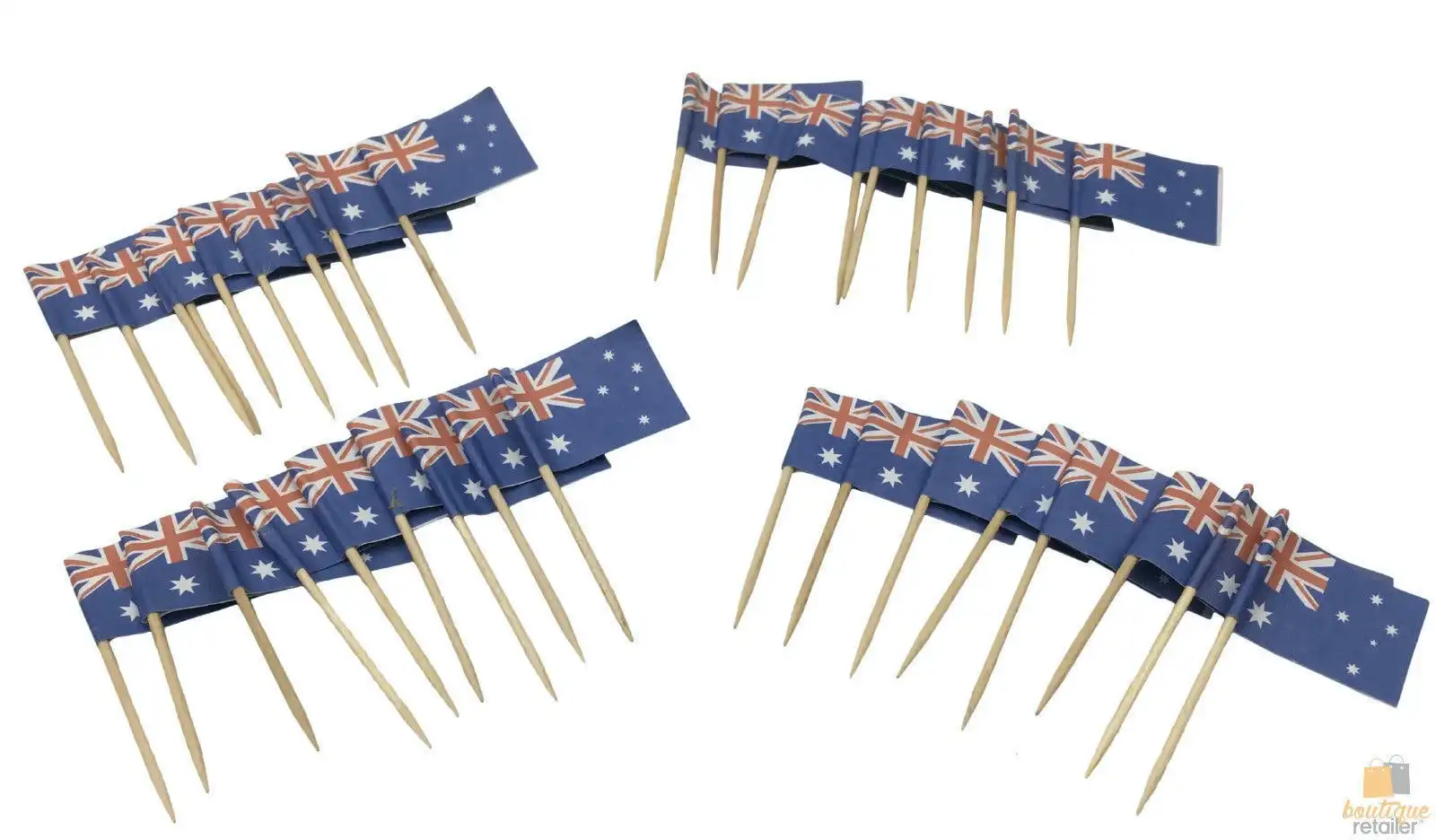 200pcs AUSTRALIA FLAG Food Picks Toppers Australia Day Aussie Party BULK Decor