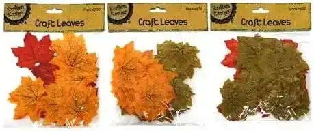 [3 X 50Pce] Krafters Korner Craft Leaves (6cm)