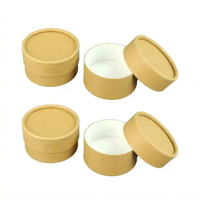 [2Pk X 2Pce] Krafters Korner Round Paper Boxes - Brown (8.5Cm)
