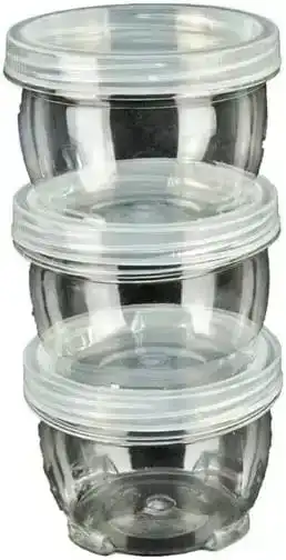 [2Pk X 3Pce] Krafters Korner Plastic Jar With Lid - Clear 250Ml