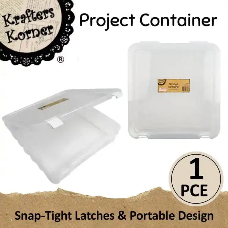 Krafters Korner Project XL Storage Container - Clear (30.5 x 30.5 x 5.8CM)