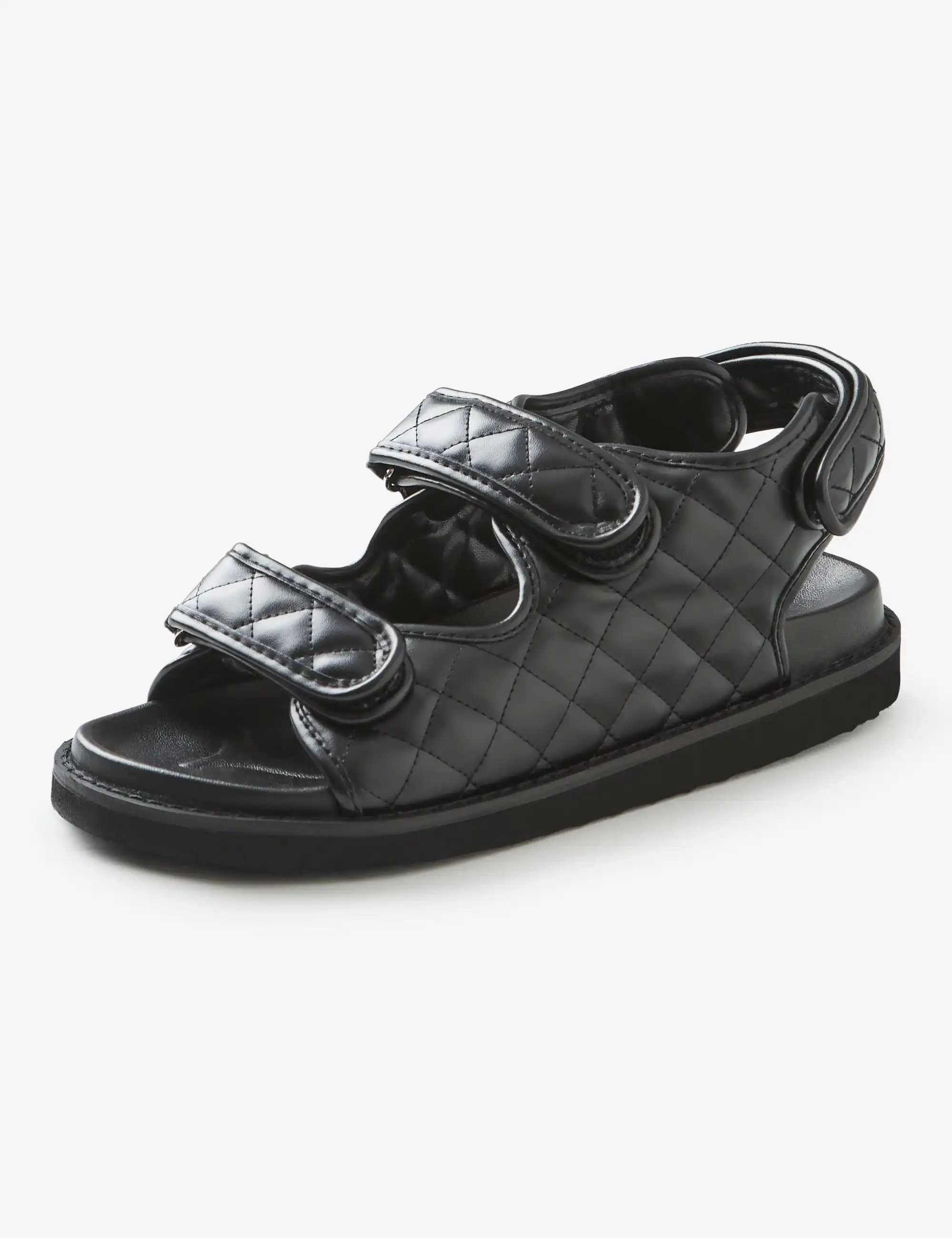 Rivers Quilted Rip Tape Sandals